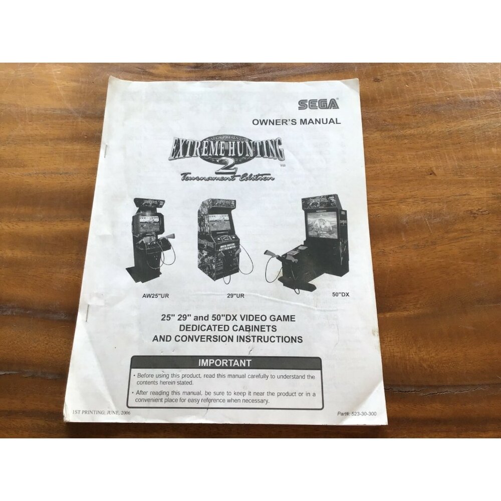 Vintage ORIGINAL SEGA Extreme Hunting 2 Owners Manual See Pictures